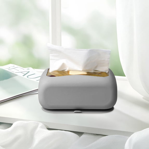 Tissue Box Holder, Portable Paper Towel Dispenser for Living Room, Kitchen, and Car, Multi-Angle Placement, Food-Grade Material, Compact and Practical Organizer