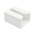 thumbnail image 1 of Tissue Box Holder, Wall Mounted Tissue Dispenser, Space-Saving Punch-Free Adhesive Tissue Storage Box for Bathroom Kitchen Living Room, Durable Plastic Material, White Beige Gray Colors, 1 of 7