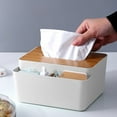 thumbnail image 1 of Tissue Box Holder with Drawer, Scandinavian Home Decor Organizer for Living Room, Office Desk, and Coffee Table Storage Solution, 1 of 6