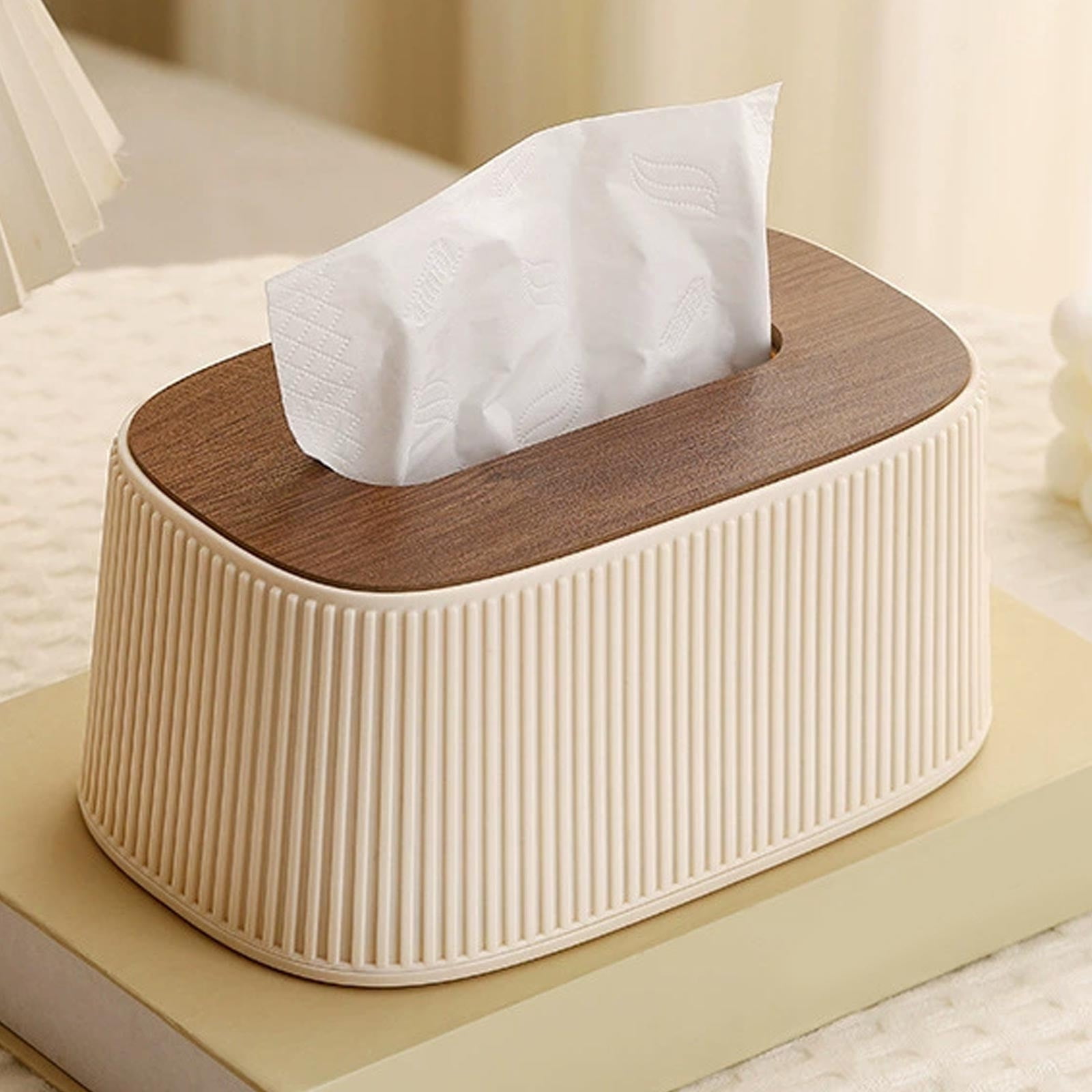 Tissue Box, Lifts Tissues Automatically with Built-In Elastic Spring ...