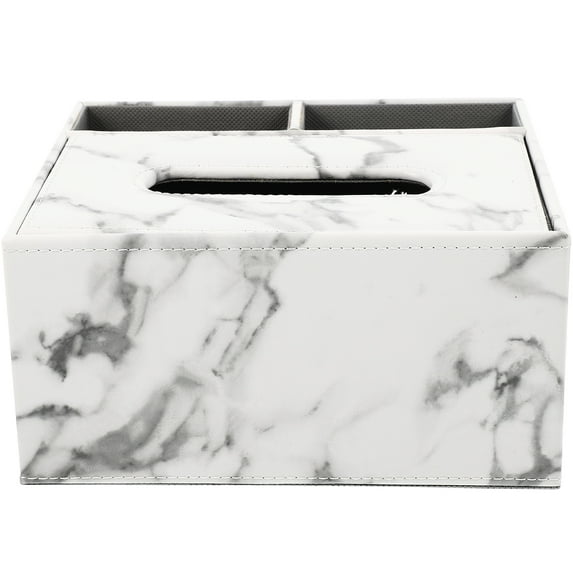 Tissue Box Marble Pattern Rectangular Tissue Box Holder Portable Napkin Holder