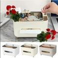 thumbnail image 1 of Tissue Box Organizer Cover for Storage Napkin Holder Desktop Organizer with Stationery Pencil Remote Control Decorative Box for Home Office Restaurant Clearance, 1 of 3