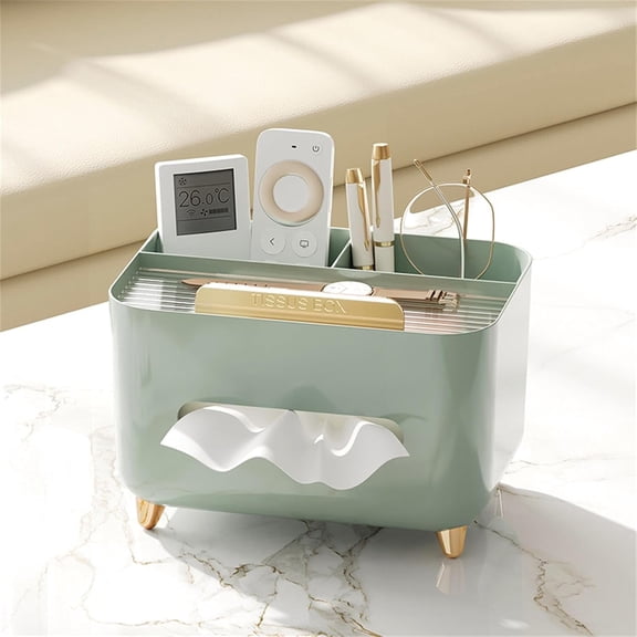 WYZCTTD Tissue Box Organizer Cover for Storage Napkin Facial Tissue Holder Desktop Organizer (Army Green)