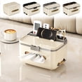 thumbnail image 1 of Tissue Box Organizer, Remote Control Holder with Compartments for Living Room and Office, Plastic Storage Caddy for Home Desk Accessories, Topliu, 1 of 9