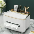 thumbnail image 1 of Tissue Box Organizer Under 5 ! Yannianjz Remote Control Holder Desk Organizer Home Storage Living Room Decor Multi Compartment for Home Office, 1 of 6