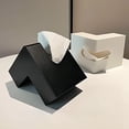 thumbnail image 1 of Tissue Box Paper Holder, Hygienic Desktop Organizer with Tilted Guide Design for Easy One-at-a-time Dispensing, Non-slip Silicone Base, Modern Home Office Decor, Topliu, 1 of 8