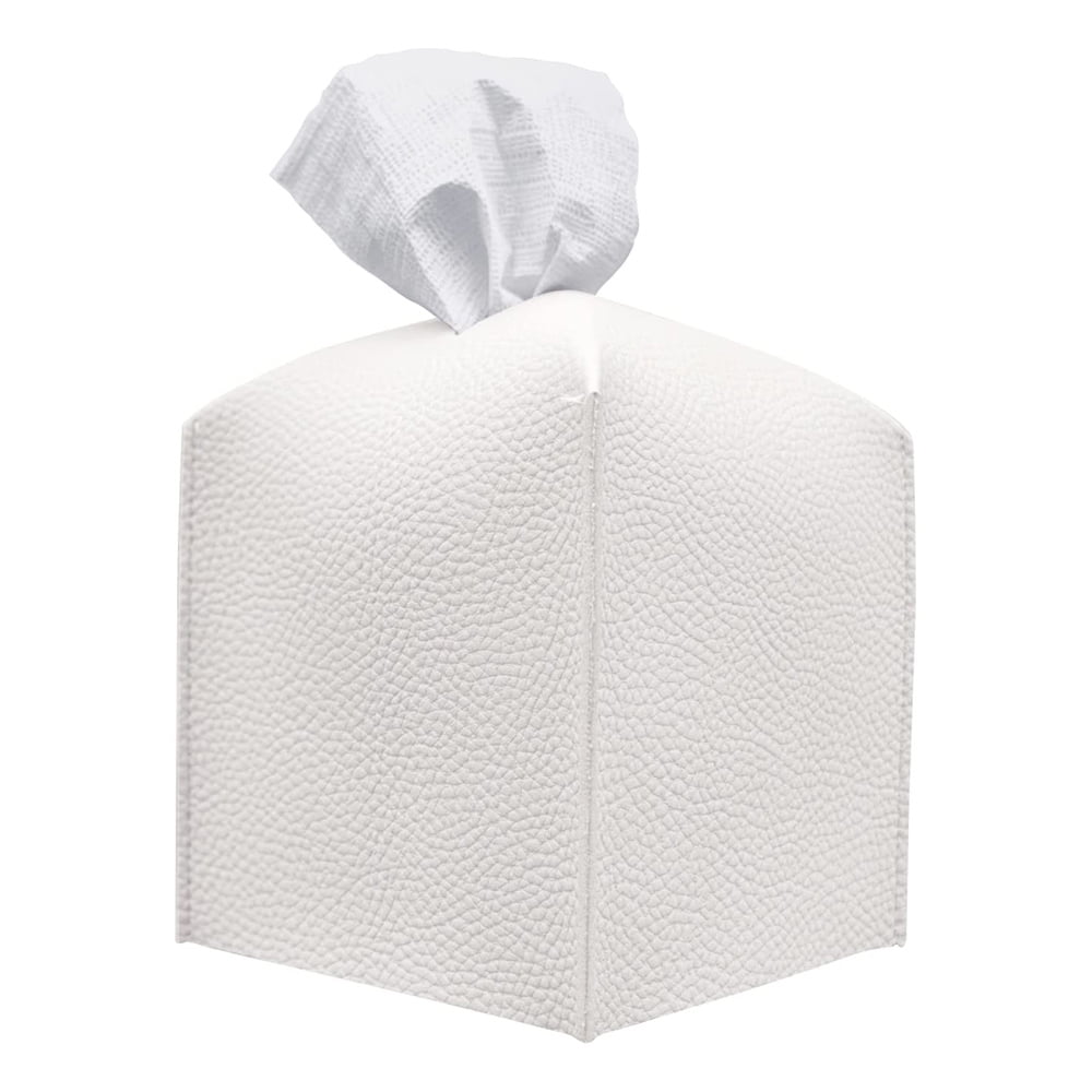 Tissue Box Set, Modern PU leather Square Tissue box holder Bathroom ...
