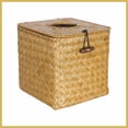thumbnail image 1 of Tissue Box Square Tissue Holder Seagrass Tissue Box Cover Woven Tissue Box Holder Decorative Tissue Cover for Bathroom Tissue Box Cover Cube for Home Office Table Counter,5.51 x 5.51 x 5.51inch, 1 of 6