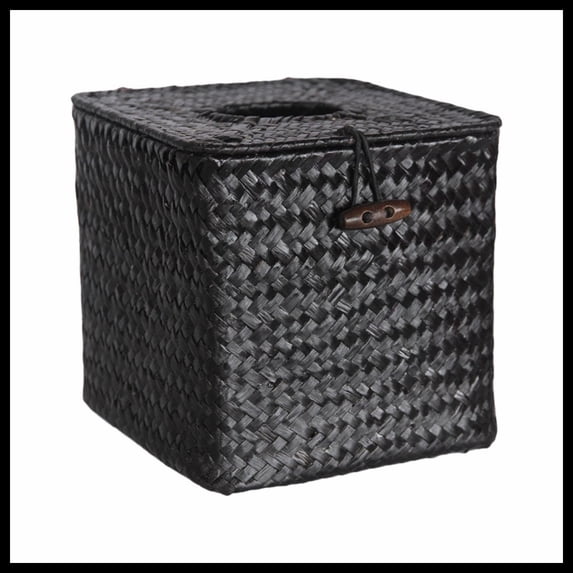 Tissue Box Square Tissue Holder Seagrass Tissue Box Cover Woven Tissue Box Holder Decorative Tissue Cover for Bathroom Tissue Box Cover Cube for Home Office Table Counter,5.51 x 5.51 x 5.51inch