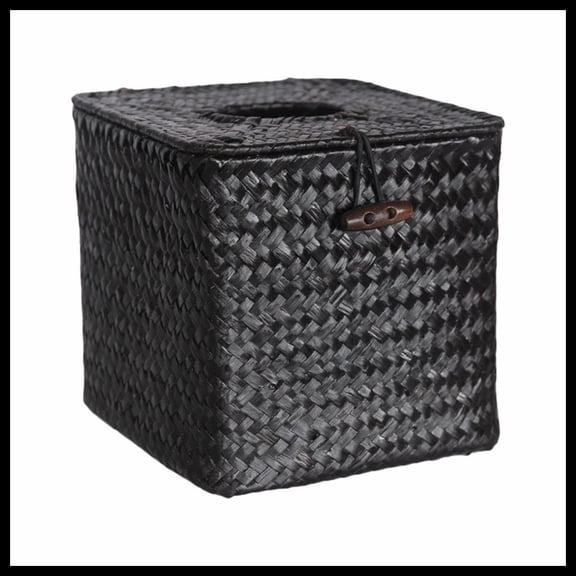 Tissue Box Square Tissue Holder Seagrass Tissue Box Cover Woven Tissue Box Holder Decorative Tissue Cover for Bathroom Tissue Box Cover Cube for Home Office Table Counter,5.51 x 5.51 x 5.51inch
