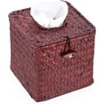 thumbnail image 1 of Tissue Box Square Tissue Holder Seagrass Tissue Box Cover Woven Tissue Box Holder Decorative Tissue Cover for Bathroom Tissue Box Cover Cube for Home Office Table Counter,5.51 x 5.51 x 5.51inch, 1 of 7