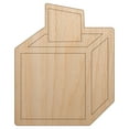 thumbnail image 1 of Tissue Box Wood Shape Unfinished Piece Cutout Craft DIY Projects - 4.70 Inch Size - 1/4 Inch Thick, 1 of 7