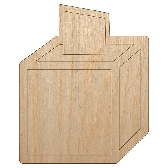 Tissue Box Wood Shape Unfinished Piece Cutout Craft DIY Projects - 6.25 Inch Size - 1/4 Inch Thick