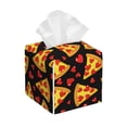 thumbnail image 1 of Tissue Cartoon Pizza Box Cover Holder, Square by Xecao - Leather Decorative Organizer for Tabletop, Bathroom, Car, Office, 1 of 8