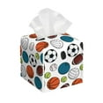 thumbnail image 1 of Tissue Color Balls Box Cover Holder, Square by Xecao - Leather Decorative Organizer for Tabletop, Bathroom, Car, Office, 1 of 8