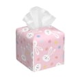 thumbnail image 1 of Tissue Easter Cute Rabbit Box Cover Holder, Square by Xecao - Leather Decorative Organizer for Tabletop, Bathroom, Car, Office, 1 of 8