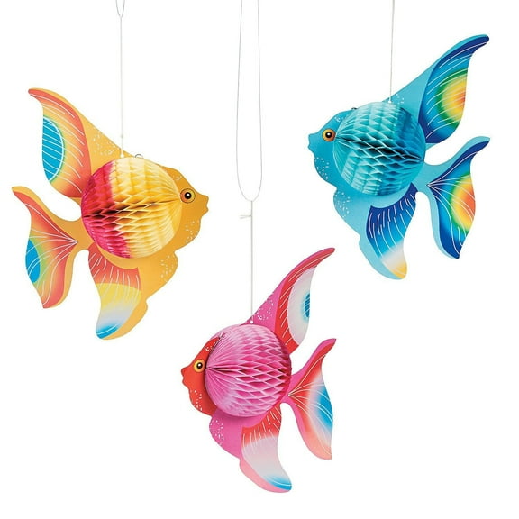 Tissue Fish (6Pc) - Party Decor - 6 Pieces