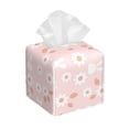 thumbnail image 1 of Tissue Flower Rabbit Box Cover Holder, Square by Xecao - Leather Decorative Organizer for Tabletop, Bathroom, Car, Office, 1 of 8