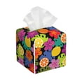 thumbnail image 1 of Tissue Hawaiian Style Box Cover Holder, Square by Xecao - Leather Decorative Organizer for Tabletop, Bathroom, Car, Office, 1 of 8