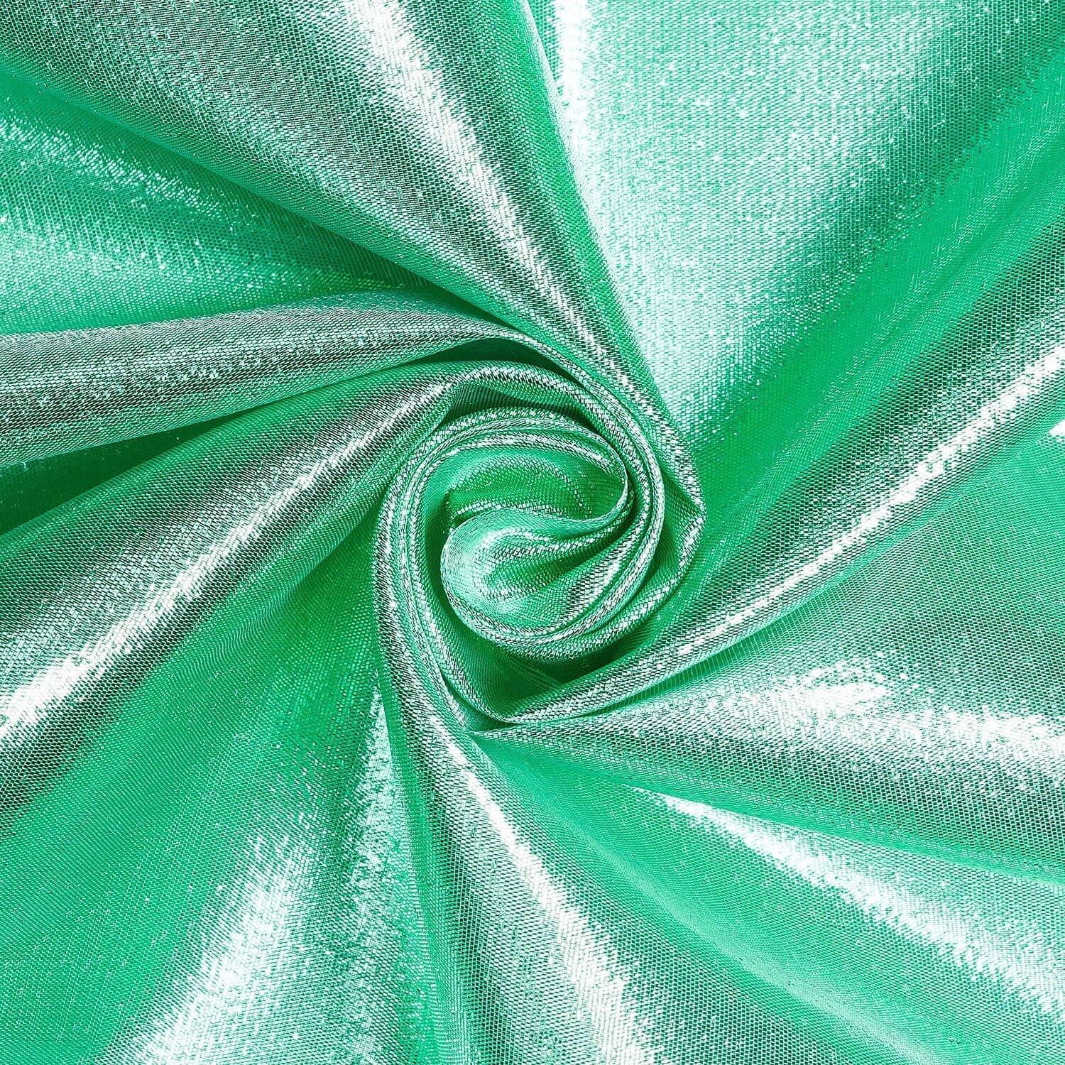 Tissue Lame Fabric 44/45 Inch Shiny Sheer Metallic Nylon By The Yard For Sewing Costumes, Dancewear, Apparel, Accessories, & Décor - Aqua (5 Yards)