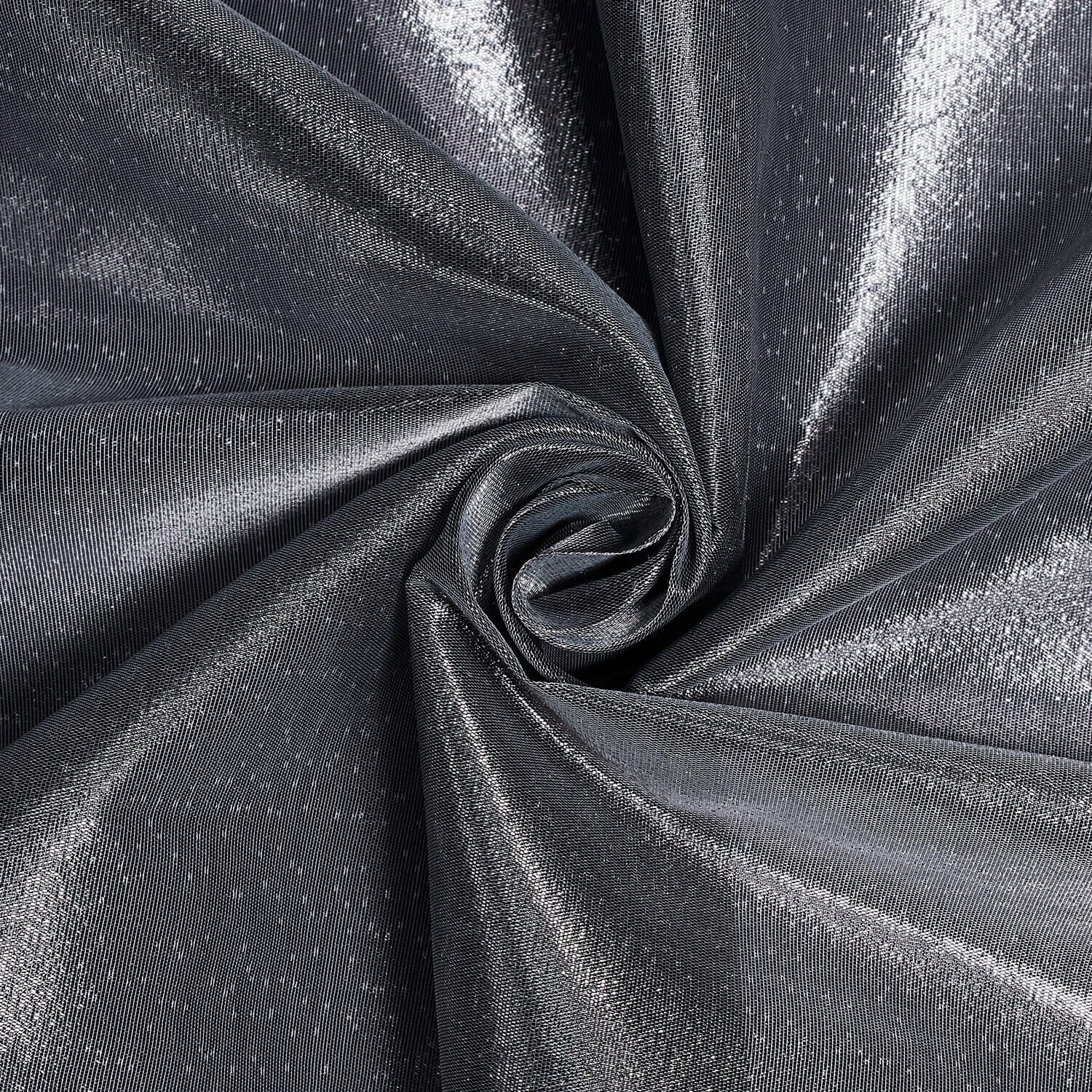 Tissue Lame Fabric 44/45 Inch Shiny Sheer Metallic Nylon By The Yard For Sewing Costumes, Dancewear, Apparel, Accessories, & Décor - Black (5 Yards)