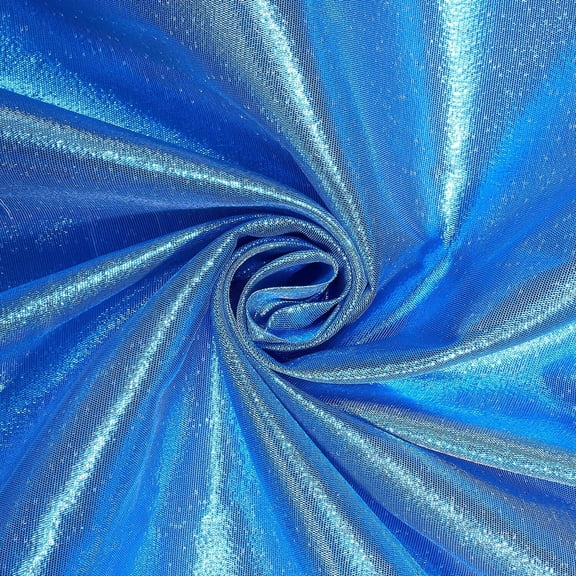 Tissue Lame Fabric 44/45 Inch Shiny Sheer Metallic Nylon By The Yard For Sewing Costumes, Dancewear, Apparel, Accessories, & Décor - Royal Blue (1 Yard)