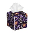 thumbnail image 1 of Tissue Lavender Flowers Box Cover Holder, Square by Xecao - Leather Decorative Organizer for Tabletop, Bathroom, Car, Office, 1 of 8