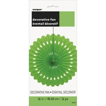 Tissue Paper Fan Decoration, 16 in, Lime Green, 1ct