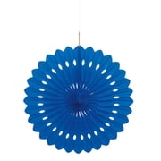 Tissue Paper Fan Decoration, 16 in, Royal Blue, 1ct