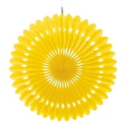 Tissue Paper Fan Decoration, 16 in, Yellow, 1ct