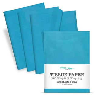 Cindus Corporation 50 PC Bulk Light Blue Metallic Wrapping Paper