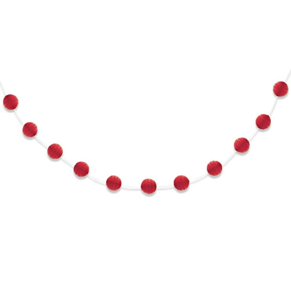 Tissue Paper Honeycomb Ball Garland, 7 ft, Red, 1ct