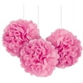 thumbnail image 1 of Tissue Paper Pom Poms, 9 in, Hot Pink, 3ct, 1 of 2