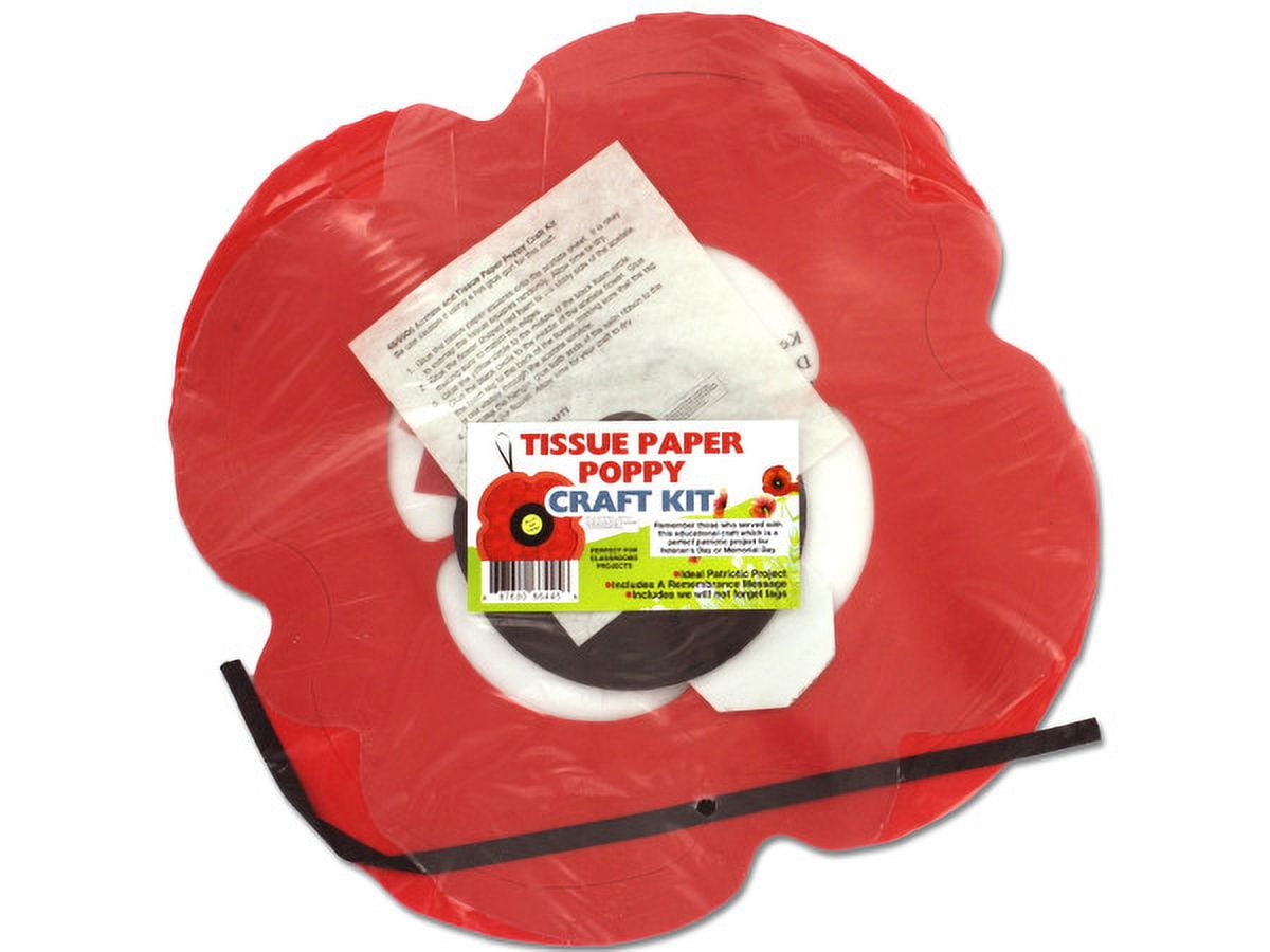 Tissue Paper Poppy Craft Kit