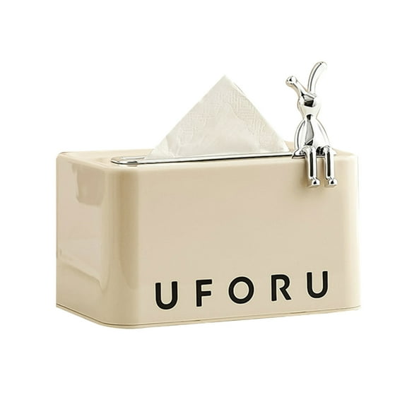 Tissue Paper Storage Organizer Container Spring Loaded Tissue Box Cover Facial Napkin Case Dispenser for Bathroom Home