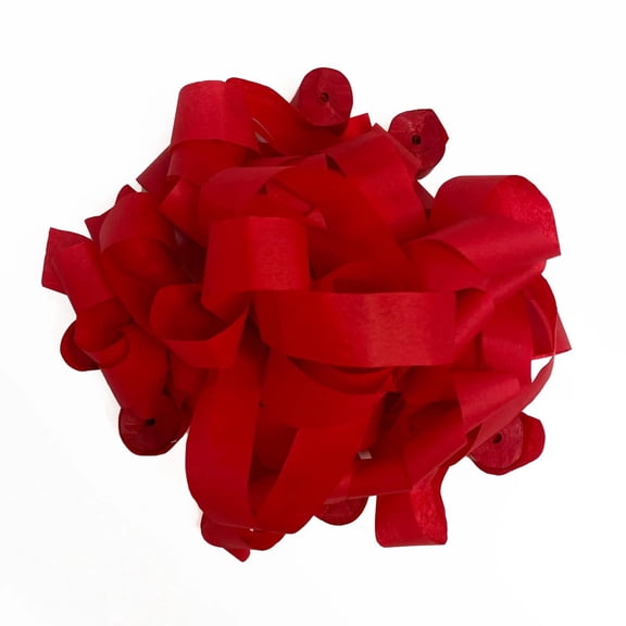 Tissue Paper Streamers in Launcher Sleeve, Red Color (20 Streamer Rolls per Sleeve)