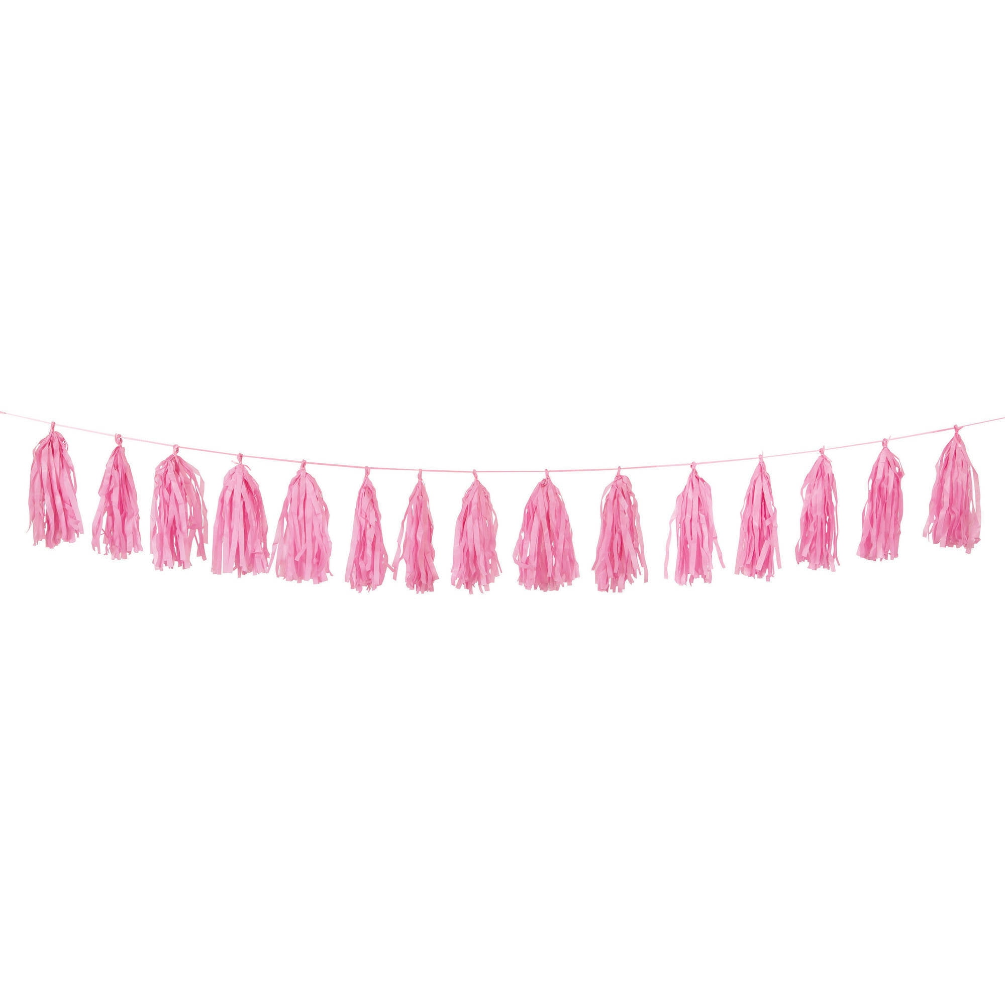 Tissue Paper Tassel Garland 9 ft Neon Pink 1ct Walmart