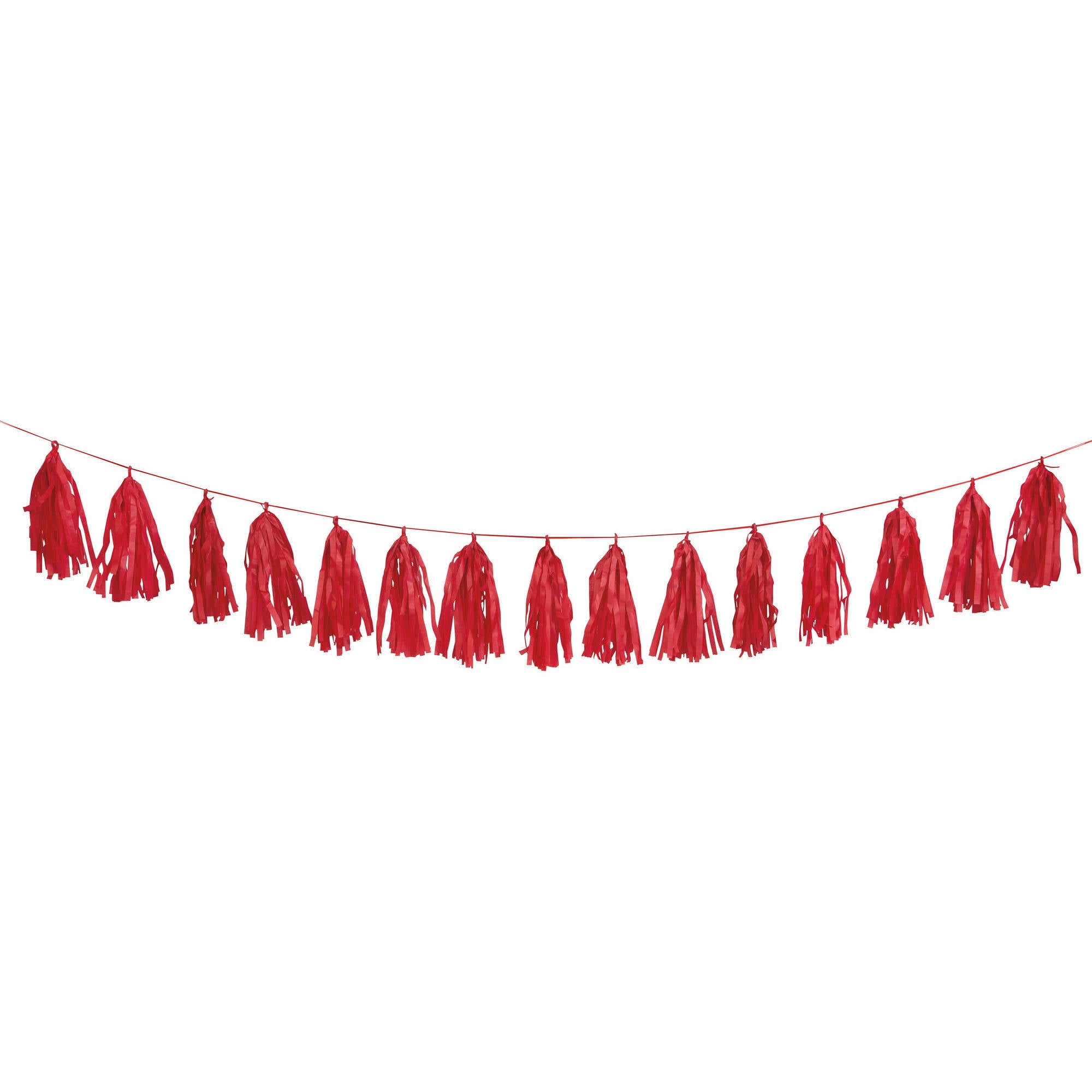 Tissue Paper Tassel Garland 9 ft Red 1ct