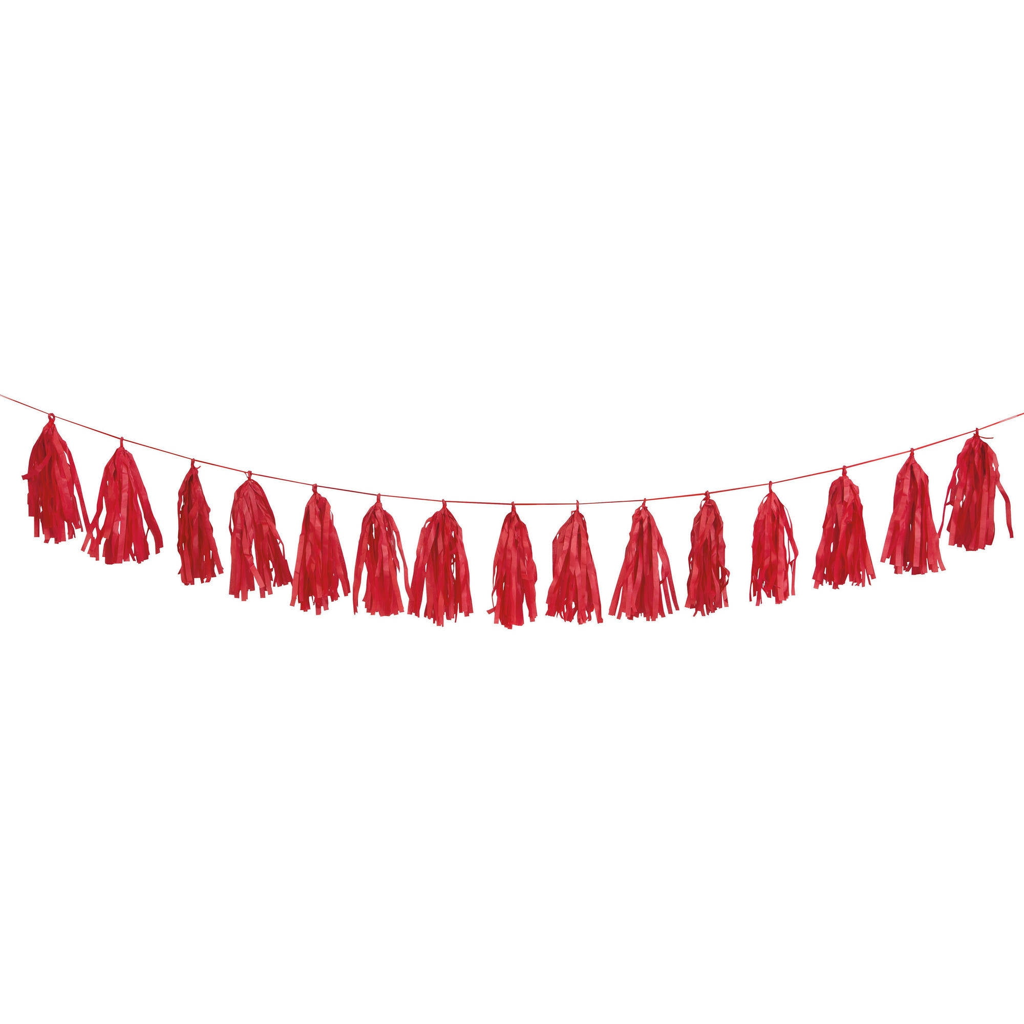 Red Fringe Tissue Garland