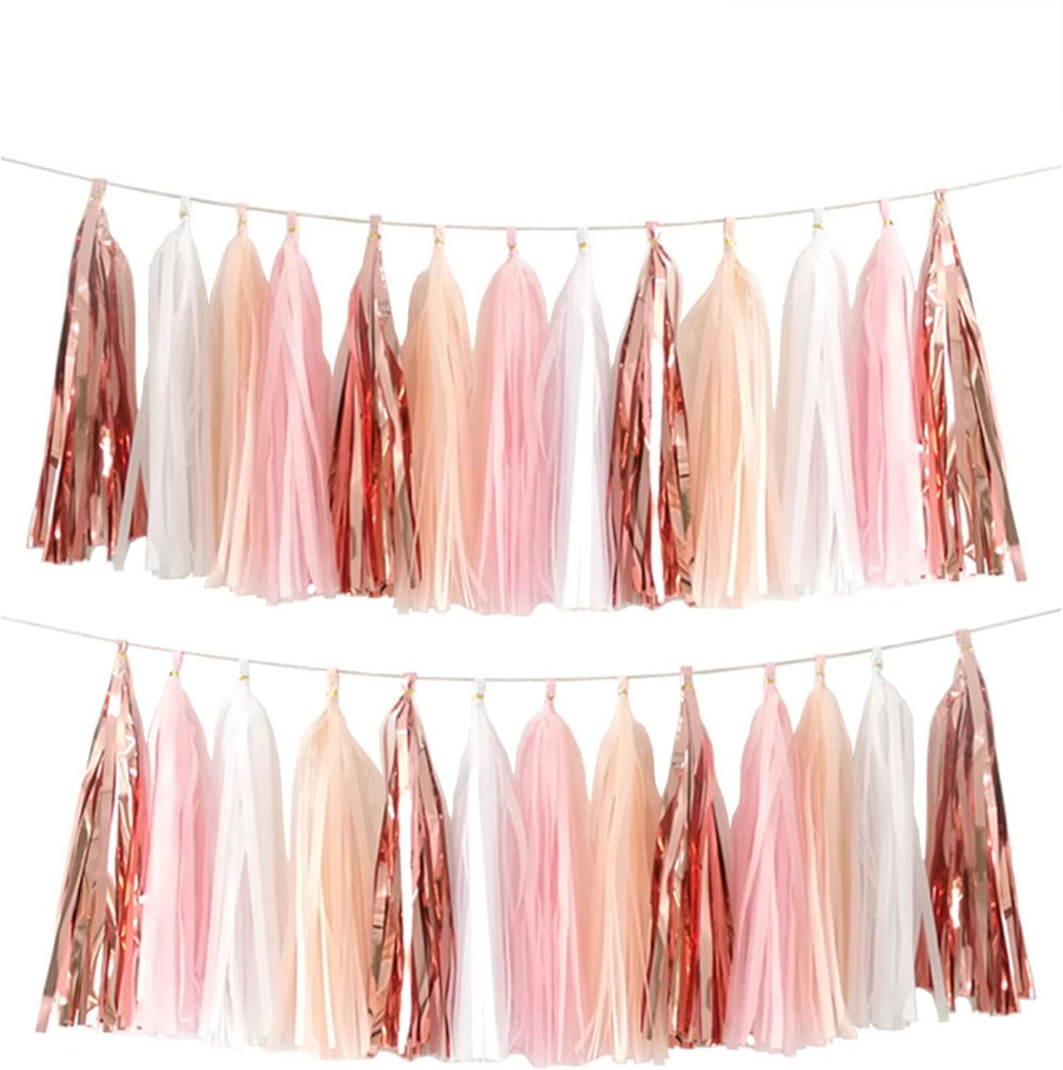 Tissue Paper Tassel Garland Banner for Party Decorations, DIY Kits ...