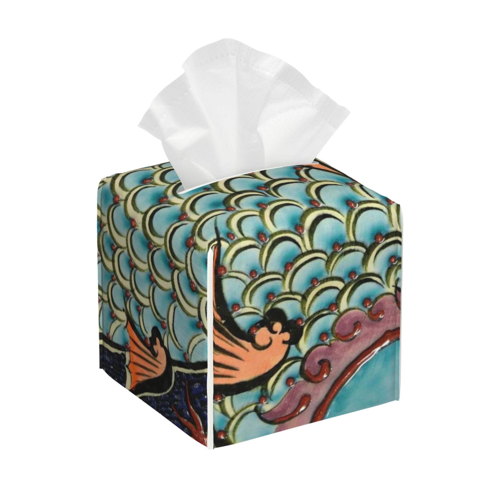 Tissue Rich Fish Box Cover Holder, Square by Xecao - Leather Decorative ...