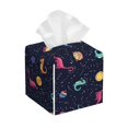 thumbnail image 1 of Tissue Space Dinosaur Box Cover Holder, Square by Xecao - Leather Decorative Organizer for Tabletop, Bathroom, Car, Office, 1 of 8