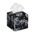 thumbnail image 1 of Tissue Sunflowers Box Cover Holder, Square by Xecao - Leather Decorative Organizer for Tabletop, Bathroom, Car, Office, 1 of 8