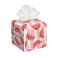 thumbnail image 1 of Tissue Sweet Watermelon Box Cover Holder, Square by Xecao - Leather Decorative Organizer for Tabletop, Bathroom, Car, Office, 1 of 8