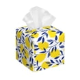 thumbnail image 1 of Tissue Tropical Lemon Box Cover Holder, Square by Xecao - Leather Decorative Organizer for Tabletop, Bathroom, Car, Office, 1 of 8