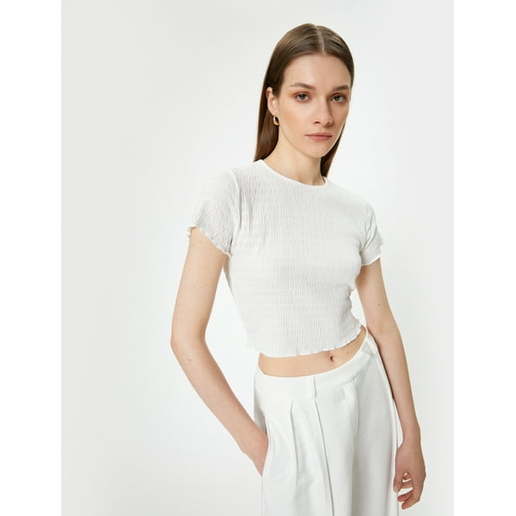 Tissued Crop T-Shirt