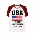 thumbnail image 1 of Tisuna 250 Anniversary Shirts For Boys Kids Short Sleeve Crew Neck American Flag Tops Lightweight July 4Th Festival Party T Shirts For Toddler And Tweens 1-14 Years, 1 of 4