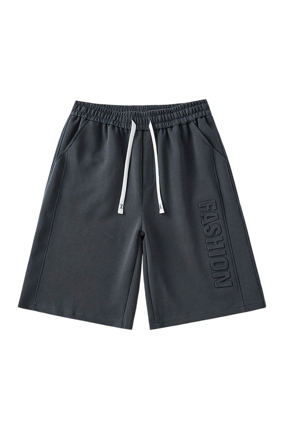 Athletic Shorts For Men Solid Color Elastic Waist Straight Leg Shorty Comfortable Loose Mens Running Sport Shorts Gray2 Size M