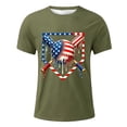 thumbnail image 1 of Tisuna Boys Baseball T Shirts Kids Short Sleeve Graphic Print Crew Neck Tops Breathable Teen Boys Outdoor Play Tee Shirts Size 2-3 Years Army Green, 1 of 4