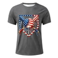 thumbnail image 1 of Tisuna Boys Baseball T Shirts Kids Short Sleeve Graphic Print Crew Neck Tops Breathable Teen Boys Outdoor Play Tee Shirts Size 8-9 Years Dark Gray, 1 of 4